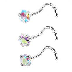 Nostril-Set S-Form Bunt Stern Scheibe Herz