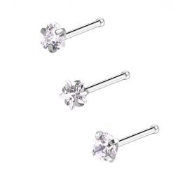 Nostril-Set Gerade Transparent Stern Scheibe Herz