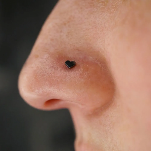 Labret ze stali złote Serce płaskie 1.2