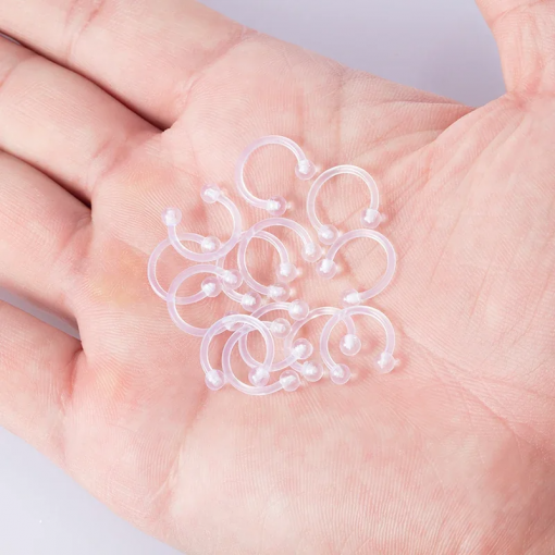 Podkowa Septum z piłką elastyczna Przezroczysta 1.2 x 3