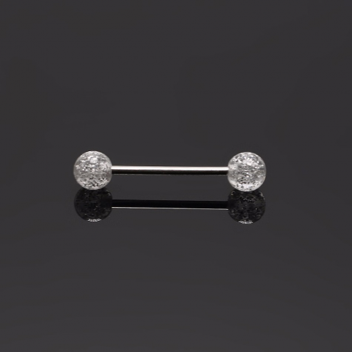 Sztanga ze stali Przezroczyste piłki z brokatem 1.4 mm