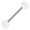 Sztanga ze stali Przezroczyste piłki z brokatem 1.4 mm