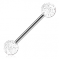 Sztanga ze stali Przezroczyste piłki z brokatem 1.4 mm