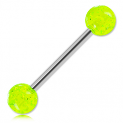 Sztanga ze stali Jasnozielone piłki z brokatem 1.4 mm