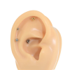 Labret ze stali Trzy piłki Srebrny 1.2