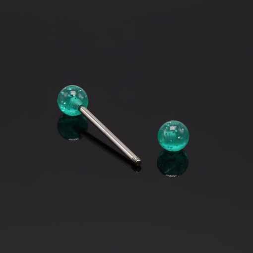 Sztanga ze stali Niebieskie piłki z brokatem 1.4 mm