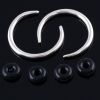 Septum ze stali buffalo róg półksiężyc Srebrny 1.2 mm