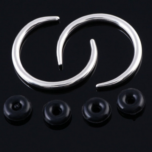 Septum ze stali buffalo róg półksiężyc Srebrny 1.2 mm