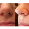 Septum ze stali buffalo róg półksiężyc Srebrny 1.2 mm