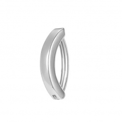 Titan Gerader Clicker-Bauchnabelpiercing Silber