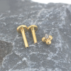 Labret ze stali Trzy piłki Złoty 1.2