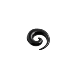 Acryl Dehner Spirale Ohr Schwarz 1 Stück