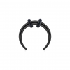 Septum ze stali buffalo róg półksiężyc Czarny 1.2 mm