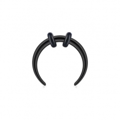 Septum ze stali buffalo róg półksiężyc Czarny 1.2 mm