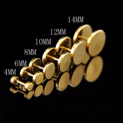 Fake Plug oszukany tunel Złoty 3 mm - 14 mm 1 szt.