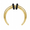 Septum ze stali buffalo róg półksiężyc Złoty 1.2 mm