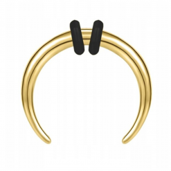 Septum ze stali buffalo róg półksiężyc Złoty 1.2 mm