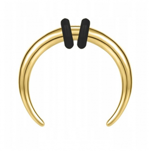 Septum ze stali buffalo róg półksiężyc Złoty 1.2 mm