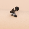 Labret stalowy Motyl Czarny 1.2 х 8
