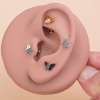 Labret stalowy Motyl Czarny 1.2 х 8