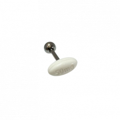 Sztanga do piercingu języka Tabletka biała 50 mg